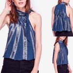 Free People NWT Glitter City Sequins Detailing Blouse Photo 1