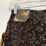 Nine West Black Metallic Animal Print Pull On Flowy Pants Size XS Photo 5