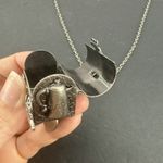 Lead Us Not Into Temptations Journey Box Keepsake Locket Treasure Chest Pendant Silver Photo 11
