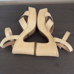 DV Dolce Vita Raffia Mayda Woven Platform Heeled Sandal Ankle Strap Size 9.5 Tan Photo 6