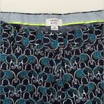 Crown & Ivy Women’s Elephant Patterned Shorts Size 12 Navy Blue Green Preppy Photo 2
