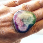 Navajo Sterling Silver Rainbow Quartz Ring Native American BBT Artist Signed Photo 4