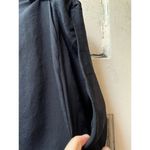 Italian Masnada high rise wide leg 100% Silk Black breezy lightweight pants 6 Photo 6