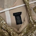 B Darlin  white gold sparkle dress 3/4 small party new years holiday sequin prom Photo 3