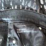 7 For All Mankind The High Waist Skinny Jeans Size 27 Foil Snow Leopard Metallic Photo 5