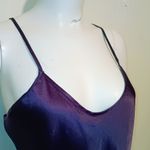 Vtg Angelique Satin Chemise Nightgown-Medium-Spaghetti Strap-Slip Dress-Ruffle Photo 2