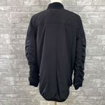 LOGO By Lori Goldstein  Black Quilted Bomber Jacket Photo 4