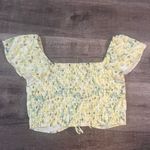 American Eagle  Floral Cap Sleeve Crop Top Photo 2