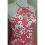 Chi Chi London Coral Poppy Red Floral & Ivory Halter Maxi Dress by Chi Chi Formal Gala Photo 1