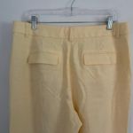 J.Crew Cuffed Wide Leg Yellow Trouser in Luster Canvas 14 New with Small Flaw Photo 6