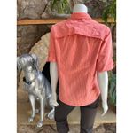 REI Orange Button Down Short Sleeve Hiking Shirt Women's Size Large Photo 3