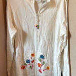 White Stag  Zip-Up jacket with Floral Embroidery xl Photo 0