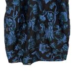 Adelyn Rae  Floral Print Jacquard V-Neck Puff Sleeve Sheath Dress Teal Medium Photo 4