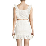 Avec Les Filles Eyelet Ruffle Skirt Set Photo 1