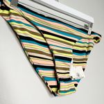 Volcom NWT Women’s Salty Air Full Bikini Bottom Yellow Pink Blue Black Stripe XL Photo 5