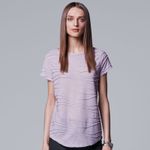 Vera Wang Simply Vera  | Mint Green Windy Jacquard  Top | XL Photo 6