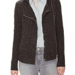 autumn cashmere 100% Cashmere Moto Cable Knit Zip Sweater Jacket Photo 0