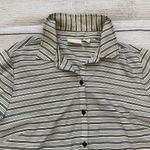 Chico's Chico’s sz 2 black and white stripe tunic dress shirt Photo 3