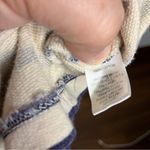 Loft Ann Taylor cream blue striped dress long sleeve women’s size small pockets Photo 3