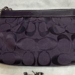 Coach Vintage  Signature Canvas & Leather C Logo Medium Wristlet In Grape Purple Photo 0