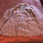 TravelSmith Women's Brown Linen Blend Blazer Size L Size L Photo 3