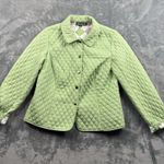 Briggs New York  Women Jacket PL Green Quilted   Solid Short Button Polyester Photo 0