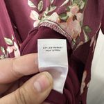 Lulus September Sunsets Burgundy Floral Print Wrap Maxi Dress Medium Event Red Size XL Photo 11