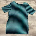 Motherhood Maternity Blue & Green Striped Crossed Front Short Sleeve Top Size XL Photo 6