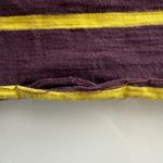 Loft Ann Taylor deep purple and yellow striped long sleeve top women's small Photo 8