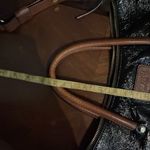 Kate Spade  NY Black Patent Brown Leather Combo Court Tote Zip Shoulder Bag Photo 11