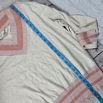 Treasure & Bond Treasure Bond Womens V Neck Sweater Medium Beige Pink Striped Sparkle Knit Top Photo 5