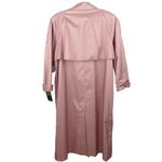 British Mist 90s Vintage Dusty Rose Pink Long Trench Coat Jacket Size 6 Small Photo 3