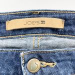 joe's jeans Womens 29 Finny Jeans Dark Wash Blue Skinny Busted Knees Mid Rise Photo 5