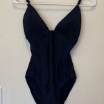 Gottex Textured Triangle Bra One Piece Swimsuit Adjustable Straps Black Sz 8 Med Photo 0