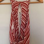 Mikey & Joey Red & White Striped Halter Maxi Dress Size Medium Photo 4