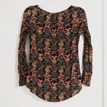 Old Navy  Black Floral Long Sleeve Maternity Blouse Photo 1