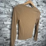 Abercrombie & Fitch EUC Tan Ribbed Long Sleeve Top Size Small Photo 4