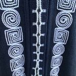 St. John Collection Black with White Embroidered Trim Zip Cardigan Size 8 Photo 11