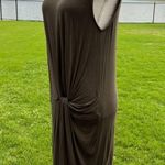 Young Fabulous and Broke Twist Front Sleeveless Olive Dress Photo 2