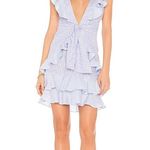 Saylor  Aria Dress in Blue & White Photo 7