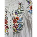 Sundance VTG 1990s–2000s  White Embroidered Modal Peasant Blouse M Photo 6