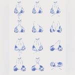 Berlook Floral Halter Triangle Bikini Top ONLY 27 Blue Size M Photo 3