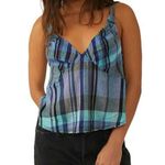 Free People We The Free Womens XS Plaid Cotton Crop Top NEW Photo 0
