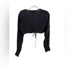 Blue Life  Black Long Sleeve Crop Top Small Photo 2
