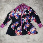 Free People ‎ Floral Brunch A Bunch Floral Tunic Top Bohemian Black Size S Summer Photo 2