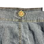 Vintage Y2K Angels Lowrise Bootcut Embroidered Zip Up No Pocket Jeans Size 37” Blue Photo 2