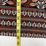 International concepts Black Boho Print Knee-length Shirt Dress Photo 6