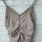 Almost Famous J.O.A. Women's Beige Lace-Up Ruched Mini Dress Size S Photo 2