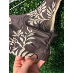 ALBION FIT  Chocolate Fern One Shoulder Cropped Swim Top Sz Medium Photo 1