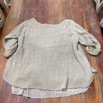 Nina Kendosa Light Green Crew Neck Sweater Medium/Large Double Layer Wool Blend Photo 9